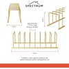 image:imageSpectrum Euro Kitchen Organizer Metal Dish Rack Cutting Board Holder Stand for Countertop or Inside Cabinet Organization 8 Slot Cutting Board Plate Drying Rack for Bakeware Storage GoldGold