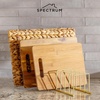 image:imageSpectrum Euro Kitchen Organizer Metal Dish Rack Cutting Board Holder Stand for Countertop or Inside Cabinet Organization 8 Slot Cutting Board Plate Drying Rack for Bakeware Storage GoldGold
