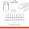 image:imageSpectrum Euro Kitchen Organizer Metal Dish Rack Cutting Board Holder Stand for Countertop or Inside Cabinet Organization 8 Slot Cutting Board Plate Drying Rack for Bakeware Storage GoldGold