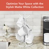 image:imageSpectrum Euro Modern Mug Stand for Coffee Cups Mugs Espresso Teacups Kitchen Organizer Standing Cup Tree for 6 Mugs Sturdy Steel Base with Six Hook Arms Support Most Sizes BlackWhite