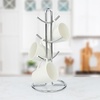 image:imageSpectrum Euro Modern Mug Stand for Coffee Cups Mugs Espresso Teacups Kitchen Organizer Standing Cup Tree for 6 Mugs Sturdy Steel Base with Six Hook Arms Support Most Sizes BlackChrome