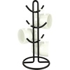 image:imageSpectrum Euro Modern Mug Stand for Coffee Cups Mugs Espresso Teacups Kitchen Organizer Standing Cup Tree for 6 Mugs Sturdy Steel Base with Six Hook Arms Support Most Sizes BlackBlack