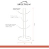 image:imageSpectrum Euro Modern Mug Stand for Coffee Cups Mugs Espresso Teacups Kitchen Organizer Standing Cup Tree for 6 Mugs Sturdy Steel Base with Six Hook Arms Support Most Sizes BlackSatin Nickel