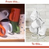 image:imageSpectrum Euro Modern Mug Stand for Coffee Cups Mugs Espresso Teacups Kitchen Organizer Standing Cup Tree for 6 Mugs Sturdy Steel Base with Six Hook Arms Support Most Sizes BlackWhite