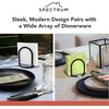 image:imageSpectrum Euro Modern Napkin Holder Organizer for Dining Room Table and Kitchen Counters Minimalist Upright Easy Access Sturdy Base Napkin Dispenser for Paper Napkins Stand Black