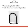 image:imageSpectrum Euro Modern Napkin Holder Organizer for Dining Room Table and Kitchen Counters Minimalist Upright Easy Access Sturdy Base Napkin Dispenser for Paper Napkins Stand Black