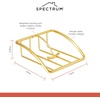 image:imageSpectrum Euro Napkin Holder for Table Kitchen Organizer for Counter Dining Room Table Modern Sturdy Metal Flat Napkin Dispenser with Weighted Tension Arm Home Storage for Paper Cocktail Napkin Gold