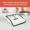 image:imageSpectrum Euro Napkin Holder for Table Kitchen Organizer for Counter Dining Room Table Modern Sturdy Metal Flat Napkin Dispenser with Weighted Tension Arm Home Storage for Paper Cocktail Napkin Black