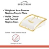 image:imageSpectrum Euro Napkin Holder for Table Kitchen Organizer for Counter Dining Room Table Modern Sturdy Metal Flat Napkin Dispenser with Weighted Tension Arm Home Storage for Paper Cocktail Napkin Gold