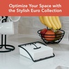 image:imageSpectrum Euro Napkin Holder for Table Kitchen Organizer for Counter Dining Room Table Modern Sturdy Metal Flat Napkin Dispenser with Weighted Tension Arm Home Storage for Paper Cocktail Napkin Black