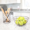 image:imageSpectrum Euro Wire Fruit Basket for Kitchen Countertop Storage Sturdy Steel Metal Wire Decorative Fruit Bowl for Fresh Produce Vegetables Bread amp Snacks Modern Open Design for Airflow Satin NickelMedium