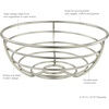 image:imageSpectrum Euro Wire Fruit Basket for Kitchen Countertop Storage Sturdy Steel Metal Wire Decorative Fruit Bowl for Fresh Produce Vegetables Bread amp Snacks Modern Open Design for Airflow Satin NickelMedium