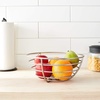 image:imageSpectrum Euro Wire Fruit Basket for Kitchen Countertop Storage Sturdy Steel Metal Wire Decorative Fruit Bowl for Fresh Produce Vegetables Bread amp Snacks Modern Open Design for Airflow Satin NickelMedium
