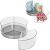image:imageSpectrum Extra Large Tall Lazy Susan Organizer 1225 in Oyster Gray XL High Wall Turntable Rotating for Kitchen Countertop Table Bathroom Cabinet Refrigerator Pantry Shelf Under Stink OrganizationCharcoal