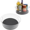 image:imageSpectrum Extra Large Tall Lazy Susan Organizer 1225 in Oyster Gray XL High Wall Turntable Rotating for Kitchen Countertop Table Bathroom Cabinet Refrigerator Pantry Shelf Under Stink OrganizationCharcoal