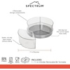 image:imageSpectrum Extra Large Tall Lazy Susan Organizer 1225 in Oyster Gray XL High Wall Turntable Rotating for Kitchen Countertop Table Bathroom Cabinet Refrigerator Pantry Shelf Under Stink OrganizationCharcoal