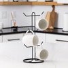 image:imageSpectrum Finley 6 Mug Coffee Cup Tree Holder for Countertop Kitchen Storage amp Organization of Coffee Mugs Tea Cups Espresso Cups Sturdy Metal Stand Cup Tree Stand Black