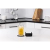 image:imageSpectrum Finley Black Coaster Set of 6 with Coaster Holder for Wooden Kitchen Dining Table Elegant Bar Drink Coasters Storage for Home Countertop Protection with Easy Release Bubble Texture Black