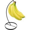 image:imageSpectrum Finley Modern Matte Black Metal Banana Holder Stand for Countertop Stability Sturdy Steel Hanging Fruit Tree Hook for Grapes and Vine Tomatoes Even Ripening and Freshness Kitchen Organizer