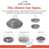 image:imageSpectrum Large Lazy Susan Organizer 11 in for Large Cabinet Fridge Pantry Table Shelf Bath Kitchen Organization Charcoal Gray Rotating Turntable Spinning Storage for Condiments Spice Bottles
