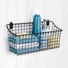image:imageSpectrum Large Wire Wall Mount Storage Basket Matte Black Wall Mount Storage Basket Organizer for Kitchen Bathroom Pantry Versatile Wire Caddy Organizer