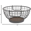 image:imageSpectrum Madison Farmhouse Fruit Basket Vintage Rustic Fruit Bowl With Handles for Kitchen Countertop Dining Tables Wire Metal Basket Storage Organizer for Fresh Food Vegetables Industrial Gray