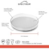 image:imageSpectrum Medium Lazy Susan Organizer 95 in for Cabinet Refrigerator Pantry Table Rotating Kitchen Storage Spice Rack Fridge Organization Oyster Gray Spinning Turntable for Sauces Jams Condiments