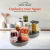 image:imageSpectrum Medium Lazy Susan Organizers 95 in Pack of 2 for Cabinet Pantry Table Rotating Kitchen Storage Spice Rack Fridge Organization Charcoal Gray Spinning Turntable for Sauces Jams CondimentsSmall