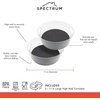 image:imageSpectrum Medium Lazy Susan Organizers 95 in Pack of 2 for Cabinet Pantry Table Rotating Kitchen Storage Spice Rack Fridge Organization Charcoal Gray Spinning Turntable for Sauces Jams CondimentsLarge