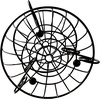 image:imageSpectrum Scroll 2 Tier Fruit Basket Stand Decorative Stacked Fruit Tower for Produce Bread Snacks Vegetables Sturdy Steel Tiered Fruit Basket Server for Kitchen Counter Dining Table Black
