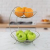 image:imageSpectrum Yumi Arched Fruit Bowl for Dining Room Table Kitchen Counter Fruit Organizer Black Wire Fruit Basket Stand for Fresh Produce Vegetables and Bread Sturdy Steel Open Design Home DecorSatin Nickel