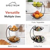 image:imageSpectrum Yumi Arched Fruit Bowl for Dining Room Table Kitchen Counter Fruit Organizer Black Wire Fruit Basket Stand for Fresh Produce Vegetables and Bread Sturdy Steel Open Design Home DecorBlack