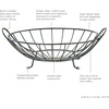 image:imageSpectrum Yumi Arched Fruit Bowl for Dining Room Table Kitchen Counter Fruit Organizer Black Wire Fruit Basket Stand for Fresh Produce Vegetables and Bread Sturdy Steel Open Design Home DecorBlack