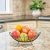 image:imageSpectrum Yumi Arched Fruit Bowl for Dining Room Table Kitchen Counter Fruit Organizer Black Wire Fruit Basket Stand for Fresh Produce Vegetables and Bread Sturdy Steel Open Design Home DecorBlack