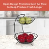 image:imageSpectrum Yumi Arched Fruit Bowl for Dining Room Table Kitchen Counter Fruit Organizer Black Wire Fruit Basket Stand for Fresh Produce Vegetables and Bread Sturdy Steel Open Design Home DecorBlack