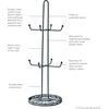 image:imageSpectrum Yumi Coffee Cup Holder Rack for Kitchen Countertop amp Coffee Bars 8 Hook Mug Tree Stand Sturdy Metal Stand for Organizing Espresso amp Tea Cups or Large Mugs Black