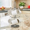 image:imageSpectrum Yumi Coffee Cup Holder Rack for Kitchen Countertop amp Coffee Bars 8 Hook Mug Tree Stand Sturdy Metal Stand for Organizing Espresso amp Tea Cups or Large Mugs Black