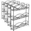 image:imageSpectrum 3 Tier Spice Rack Organizer Black Countertop Wire Shelf Spice Rack for Modern Kitchen Pantry Cabinet Organize Spices with Three Tier Spice Shelf for Kitchen Storage with Wall Mount Option3Tier Pack of 4