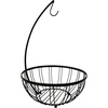 image:imageSpectrum Contempo Fruit Basket Banana Hanger for Kitchen Counter Storage Modern Black Steel Fruit Tree Produce Bowl with Hook for Vegetables Apples Bananas Countertop amp Table Display