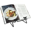 image:imageSpectrum Cookbook Stand for Kitchen Counter Tops Modern Recipe Book Holder Black Angled Elevated Steel Recipe Organizer for Displaying Cook Books and Tablet Recipes in Kitchen Dining Room Storage