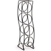 image:imageSpectrum Curve 4 Bottle Wine Rack Holder for Bar amp Countertop Bottle Storage Modern Vertical Sturdy Steel Wire Rack Holds Standard amp Jumbo Bottles Standing Organizer for Kitchen Pantry Matte Black