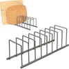 image:imageSpectrum Euro Cutting Board Holder Stand for Countertop or Inside Kitchen Cabinet Organization Industrial Gray 8 Slot Cutting Board Drying Rack or Cabinet Plate Bakeware Storage Organizer1 Count