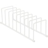 image:imageSpectrum Euro Kitchen Organizer Metal Dish Rack Cutting Board Holder Stand for Countertop or Inside Cabinet Organization 8 Slot Cutting Board Plate Drying Rack for Bakeware Storage GoldMatte White