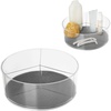 image:imageSpectrum Extra Large Tall Lazy Susan Organizer 1225 in Oyster Gray XL High Wall Turntable Rotating for Kitchen Countertop Table Bathroom Cabinet Refrigerator Pantry Shelf Under Stink OrganizationCharcoal
