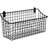 image:imageSpectrum Large Wire Wall Mount Storage Basket Matte Black Wall Mount Storage Basket Organizer for Kitchen Bathroom Pantry Versatile Wire Caddy Organizer