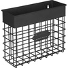 image:imageSpectrum Mail Sorter Organizer Wall Mount Vintage Wall Basket Office Entryway Mail Holder for Letters Bills Catalogs Files Durable Wire Design with Easy Mounting Hardware Industrial GrayBlack