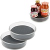 image:imageSpectrum Medium Lazy Susan Organizers 95 in Pack of 2 for Cabinet Pantry Table Rotating Kitchen Storage Spice Rack Fridge Organization Charcoal Gray Spinning Turntable for Sauces Jams CondimentsSmall