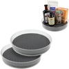 image:imageSpectrum Medium Lazy Susan Organizers 95 in Pack of 2 for Cabinet Pantry Table Rotating Kitchen Storage Spice Rack Fridge Organization Charcoal Gray Spinning Turntable for Sauces Jams CondimentsMedium