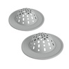 image:imageSpectrum Silicone Sink Strainer 2Pack  Flexible Kitchen Sink Drain Strainer Fits Standard Sinks Drain Guard Catch Food Debris for Sink Protection Easy Removal Dishwasher Safe TaupeOyster Gray