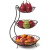 image:imageSpectrum Yumi 3 Tier Fruit Basket Server Kitchen Organizer for Fruit Produce Bread Snack amp More Heavy Duty Steel Three Wire Basket Fruit Stand for Kitchen Counter amp Dining Table Storage Decor Black
